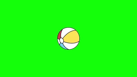 Green Ball and Screen on Green Screen Background Horizontal 16:9 動画素材 339333904