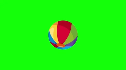Green Ball and Screen on Green Screen Background Horizontal 16:9 Vídeo Stock 339334253