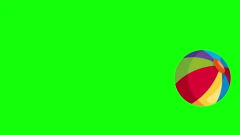 Green Ball and Screen on Green Screen Background Horizontal 16:9 Stock Footage 339334259