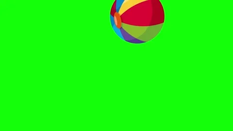 Green Ball and Screen on Green Screen Background Horizontal 16:9 Vídeo Stock 339334296