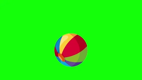 Green Ball and Screen on Green Screen Background Horizontal 16:9 Stock Footage 339334340