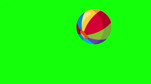 Green Ball and Screen on Green Screen Background Horizontal 16:9 Stock Footage 339334343