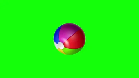 Green Ball and Screen on Green Screen Background Horizontal 16:9 Video stock 339443161