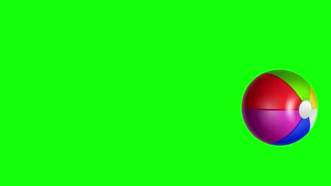 Green Ball and Screen on Green Screen Background Horizontal 16:9 Stock Footage 339443167