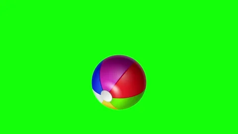 Green Ball and Screen on Green Screen Background Horizontal 16:9 Stock-Footage 339443177
