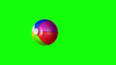 Green Ball and Screen on Green Screen Background Horizontal 16:9 Stock-Footage 339443186