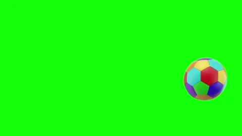Green Ball and Screen on Green Screen Background Horizontal 16:9 Stock Footage 339443333
