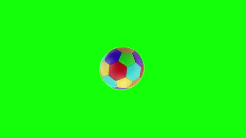 Green Ball and Screen on Green Screen Background Horizontal 16:9 Stock Footage 339443363