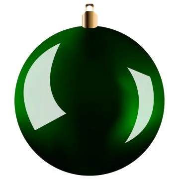 Green ball for Christmas tree Stock Illustration