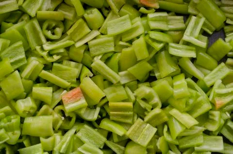 Green ball pepper slice for background Stock Photos