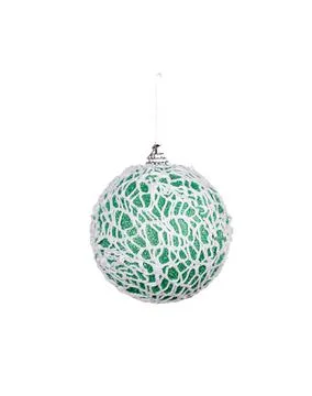 Green ball with web of the thread. Stock Photos