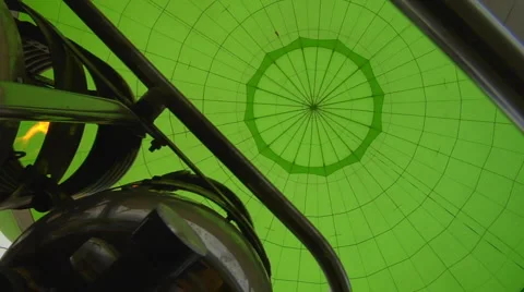 Green balloon is filled with fire Video stock 2300004