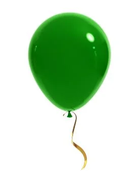 Green balloon Illustrazione stock