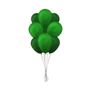 A green balloon. Stock Illustration