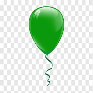 Green balloons on a white background. Vector illustration Stock Illustration
