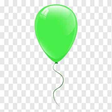 Green balloons on a white background. Vector illustration Stock Illustration