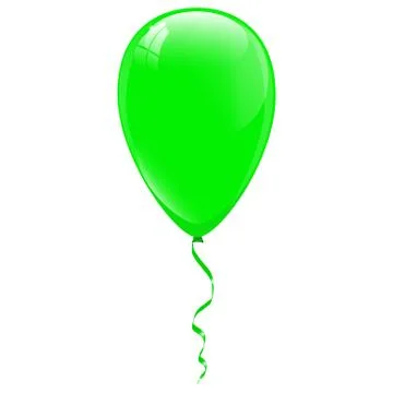Green balloons on a white background. Vector illustration Stock Illustration