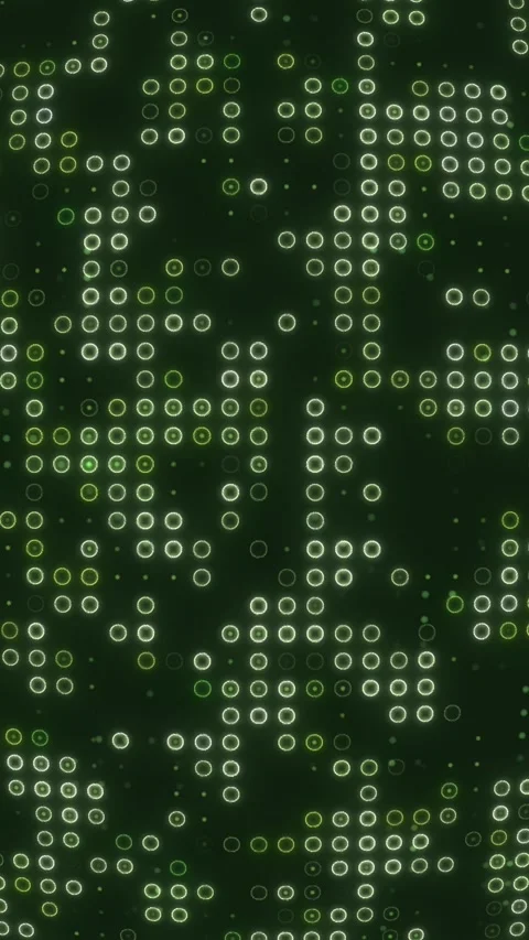 Green balls and circles background random moving. Seamless graphic motion Stock Footage 327113184