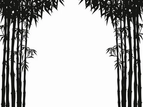 Green bamboo background Stock Illustration