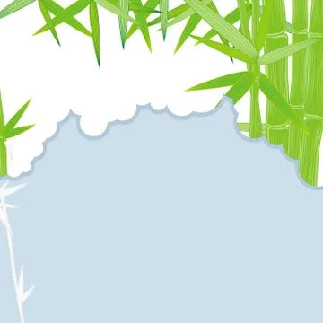 Green bamboo frame Stock Illustration