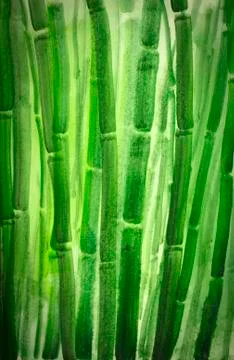 Green bamboo Stock Illustration