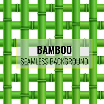 Green Bamboo weaving seamless pattern background. Vector 3d illustration Stock Illustration