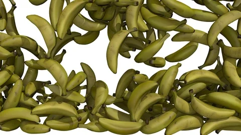 GREEN BANANAS FALLING Vídeos de archivo 98435519