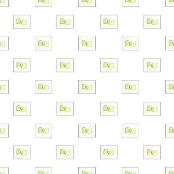 Green banknote flat pattern illustration, finance and wealth concept Stockillustratie