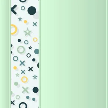 Green banner copy space vector template with blue green and yellow elements Illustrazione stock