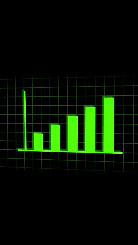 Green bar chart animation vertical video business marketing upward trend pr.. Stock Footage 344285469