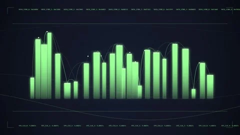 Green Bar Chart Data Visualization - Financial Growth and Analytics Stock Footage 348423149