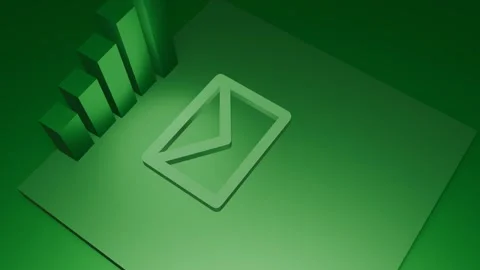 Green Bar chart graph with US dollar in three dimension Stock Footage 302249499