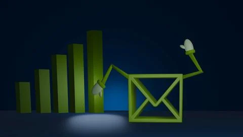 Green Bar chart graph with US dollar in three dimension space Illustrazione stock