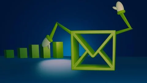 Green Bar chart graph with US dollar in three dimension space Stock Illustration