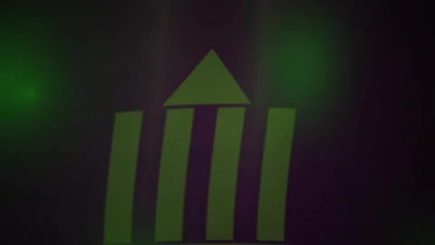 Green bar chart with upward trend. Stock Footage 337514449