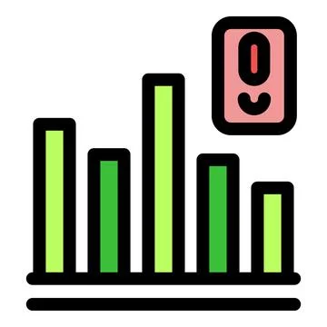 Green bar graph icon growing with computer mouse hovering over it, symbolizin Stock Illustration