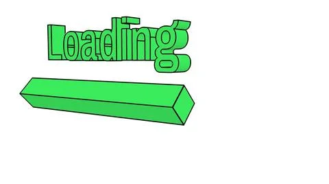 Green bar loading on white back 3d render Green bar loading on white back ... 스톡 사진