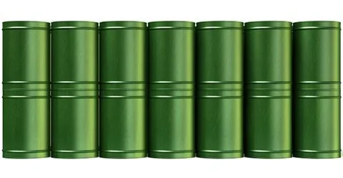 Green barrel stack front Illustrazione stock