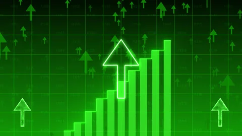 Green Bars and Arrows Stock Footage 325509940