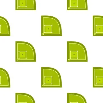 Green baseball field pattern seamless Stock Illustration