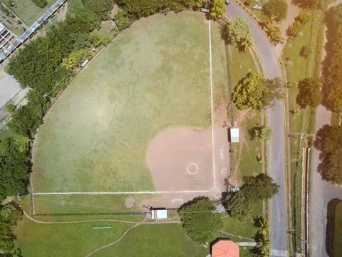 Green baseball field Stock Photos