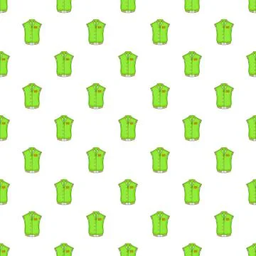 Green baseball jacket pattern, cartoon style Stock Illustration