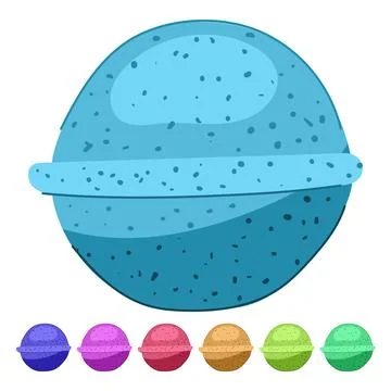 Green bath bomb for spa relaxation and self care graphic Stock Illustration