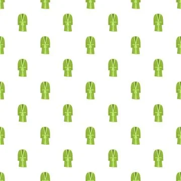 Green bathrobe pattern creating repeating spa concept Stock Illustration