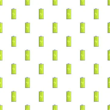Green batteries generating energy pattern on white background 스톡 일러스트