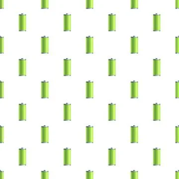 Green battery cells creating seamless energy pattern 스톡 일러스트