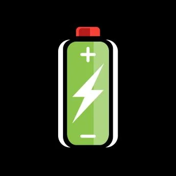Green battery charge icon Stock Illustration