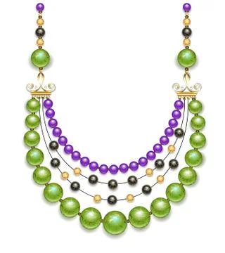 Green beads Stock Illustration