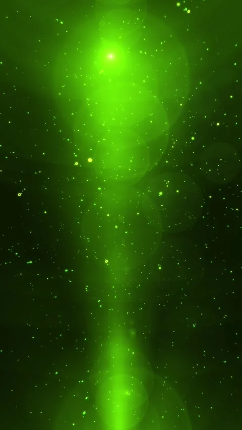 Green Beam And Particles Stock Footage 340630868