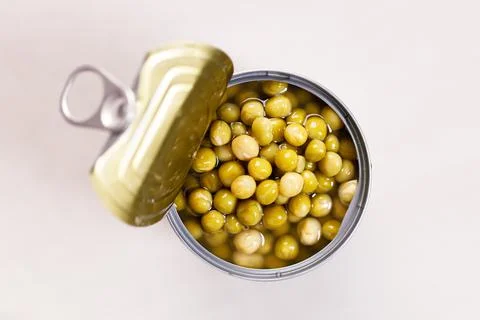 Green bean in a can Foto stock